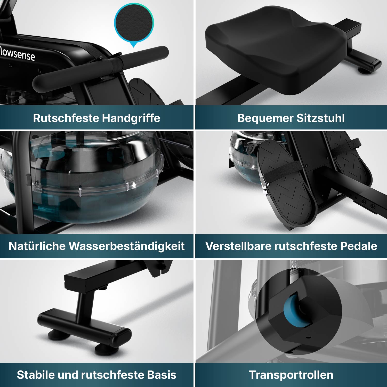 Rudergerät - Elvora Wave - Dynamischer Wasserwiderstand