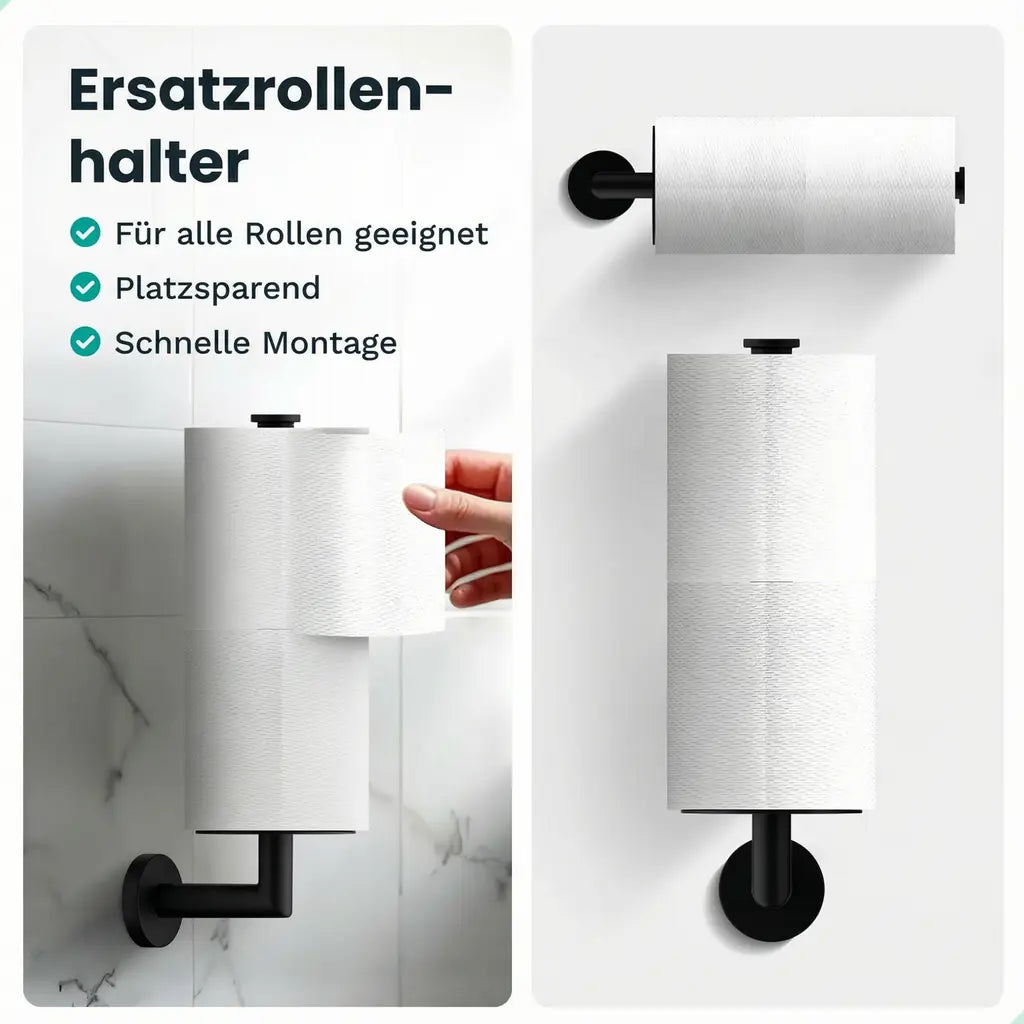 Badezimmer-Accessoire-Set – WC – Schwarz