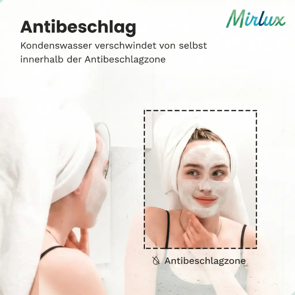 Badezimmerspiegel - 80x60cm - Rahmenlos - Rechteck