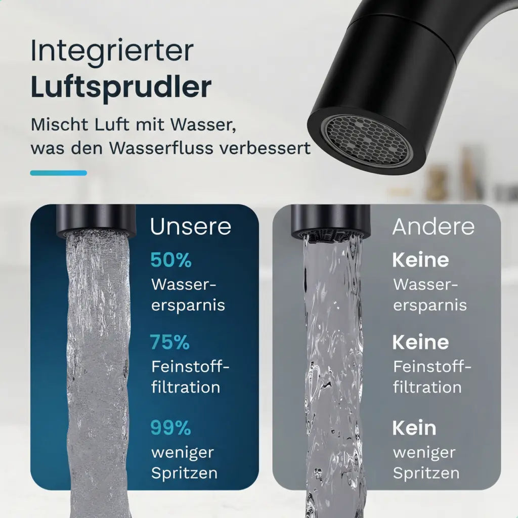 Waschtischarmatur – WC – Schwarz [THALIA]