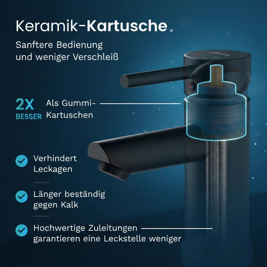 Waschtischarmatur – WC – Schwarz [ZOE]