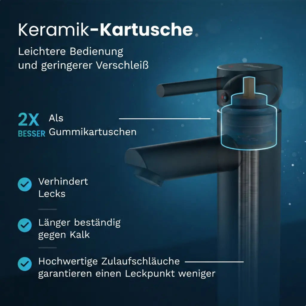 Waschtischarmatur – WC – Schwarz [EIRENE]
