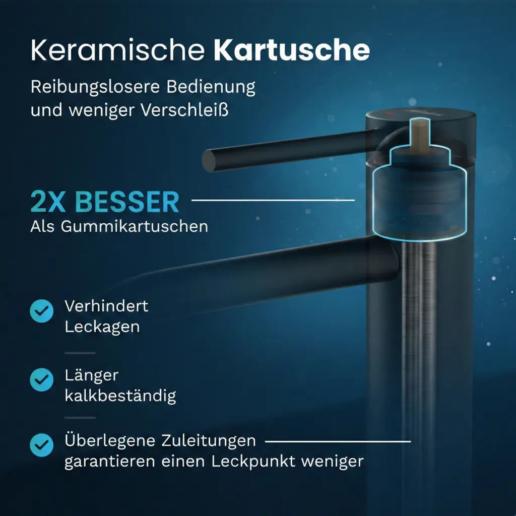 Waschtischarmatur – WC – Schwarz [ARIADNE] - Vorbestellen