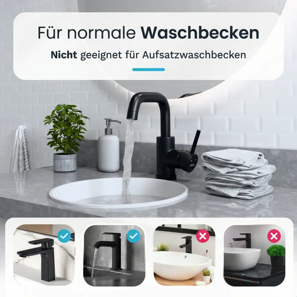 Waschtischarmatur – WC – Schwarz [KALLISTA]
