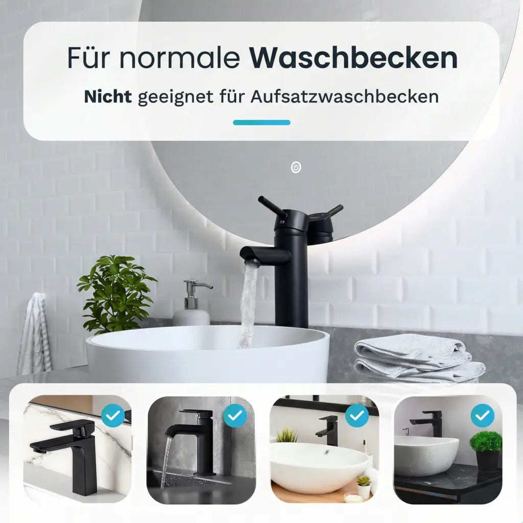Waschtischarmatur – WC – Schwarz [EIRENE]