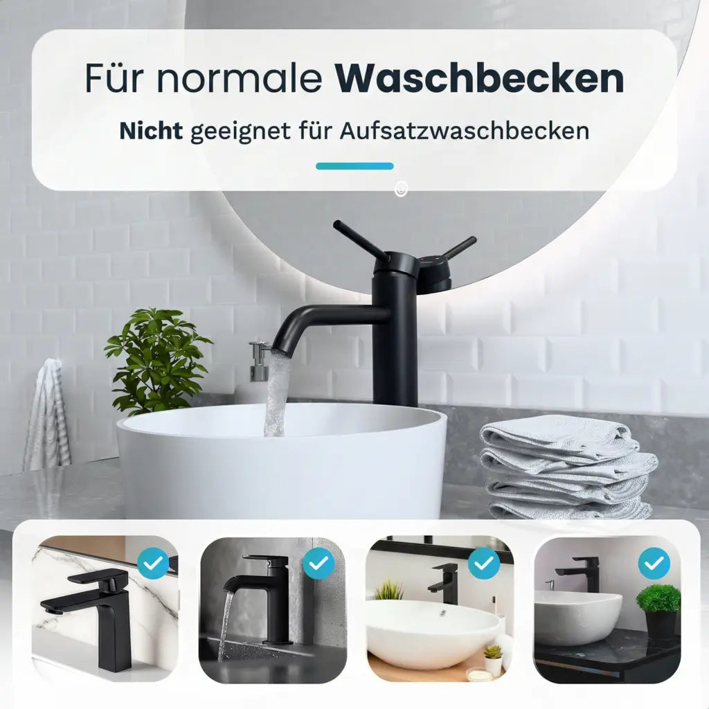 Waschtischarmatur – WC – Schwarz [ARIADNE] - Vorbestellen