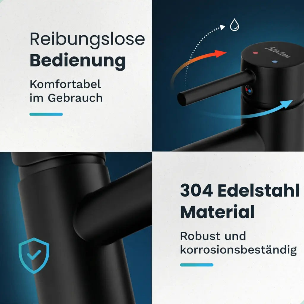 Waschtischarmatur – WC – Schwarz [EIRENE]