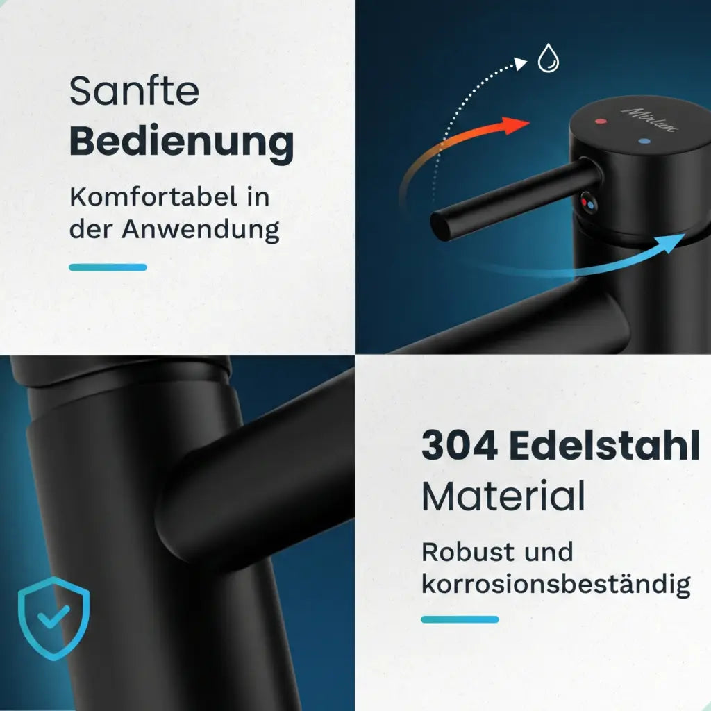 Waschtischarmatur – WC – Schwarz [ZOE]