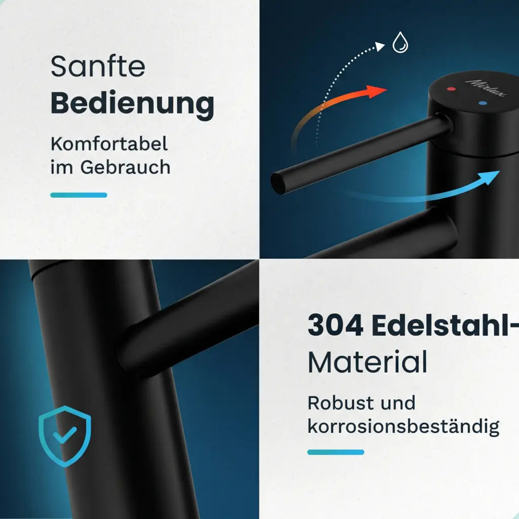Waschtischarmatur – WC – Schwarz [NYX] - Vorbestellen