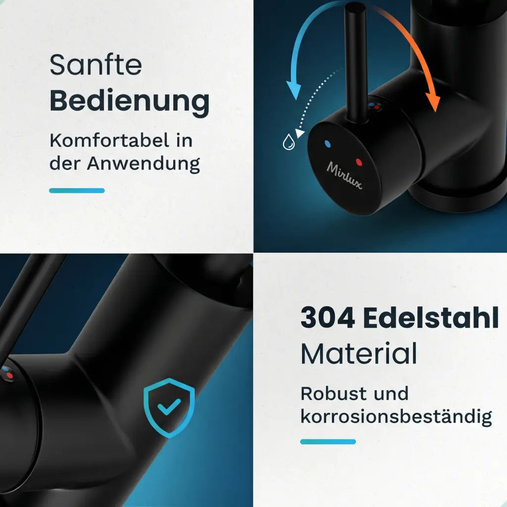 Waschtischarmatur – WC – Schwarz [KALLISTA]