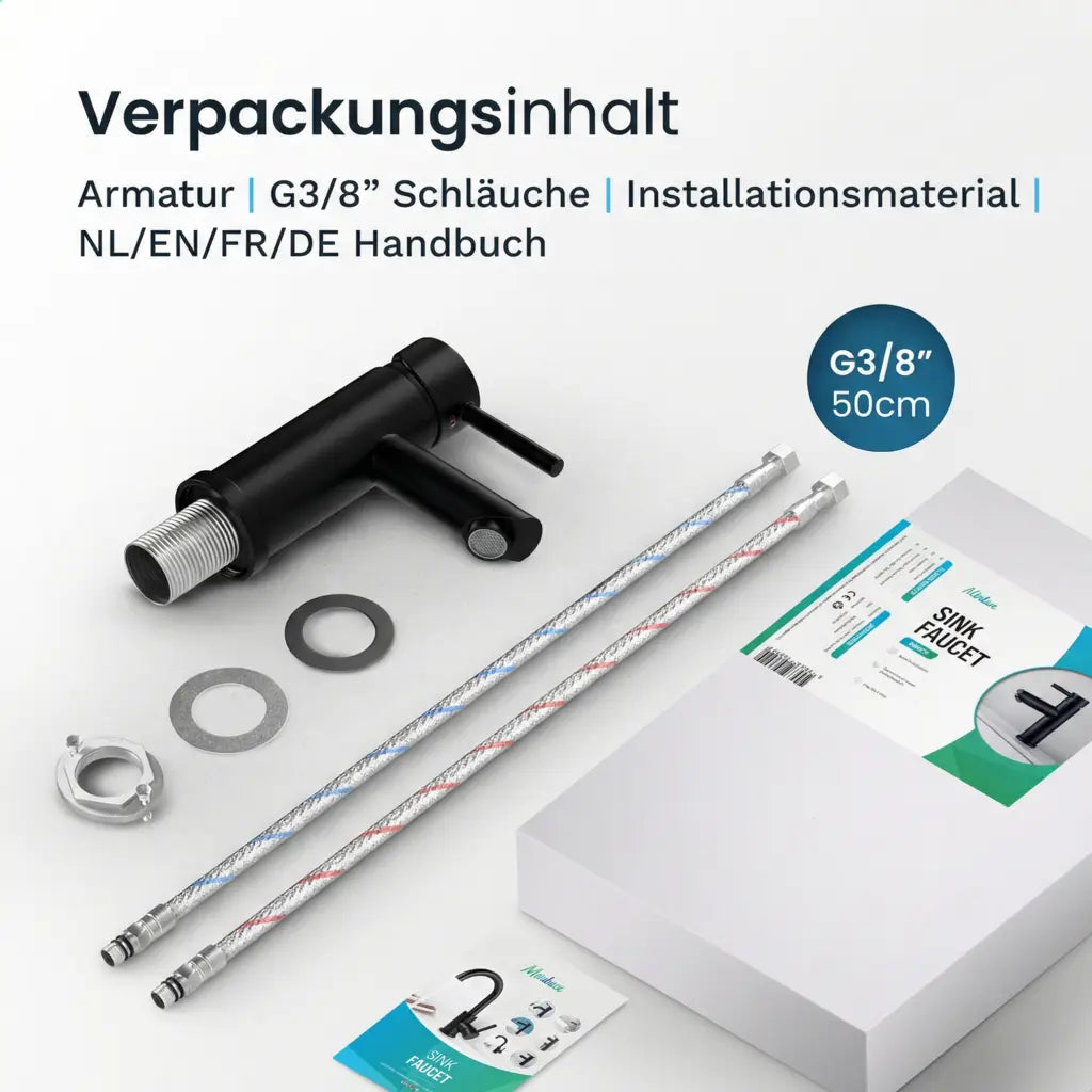 Waschtischarmatur – WC – Schwarz [ZOE]