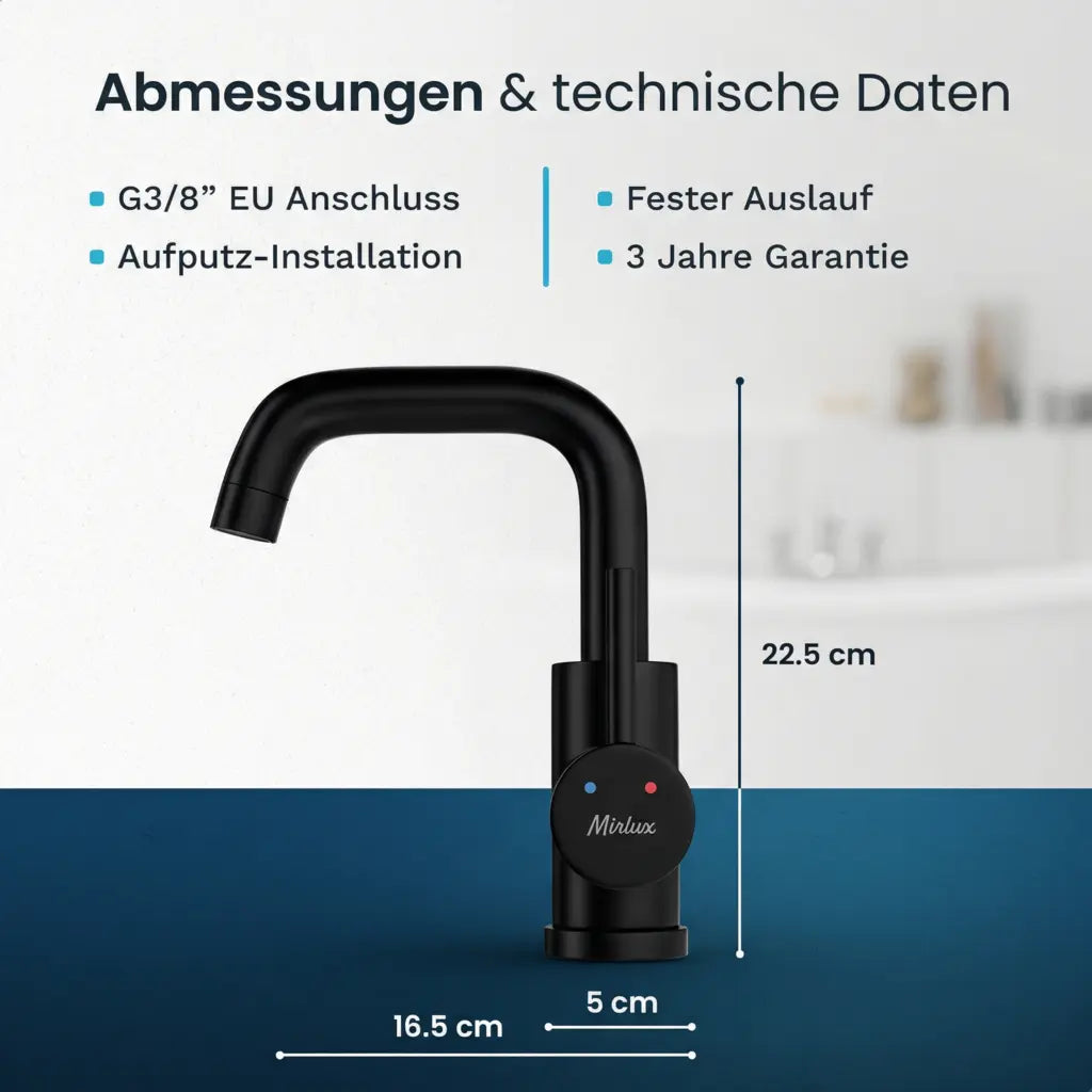 Waschtischarmatur – WC – Schwarz [KALLISTA]