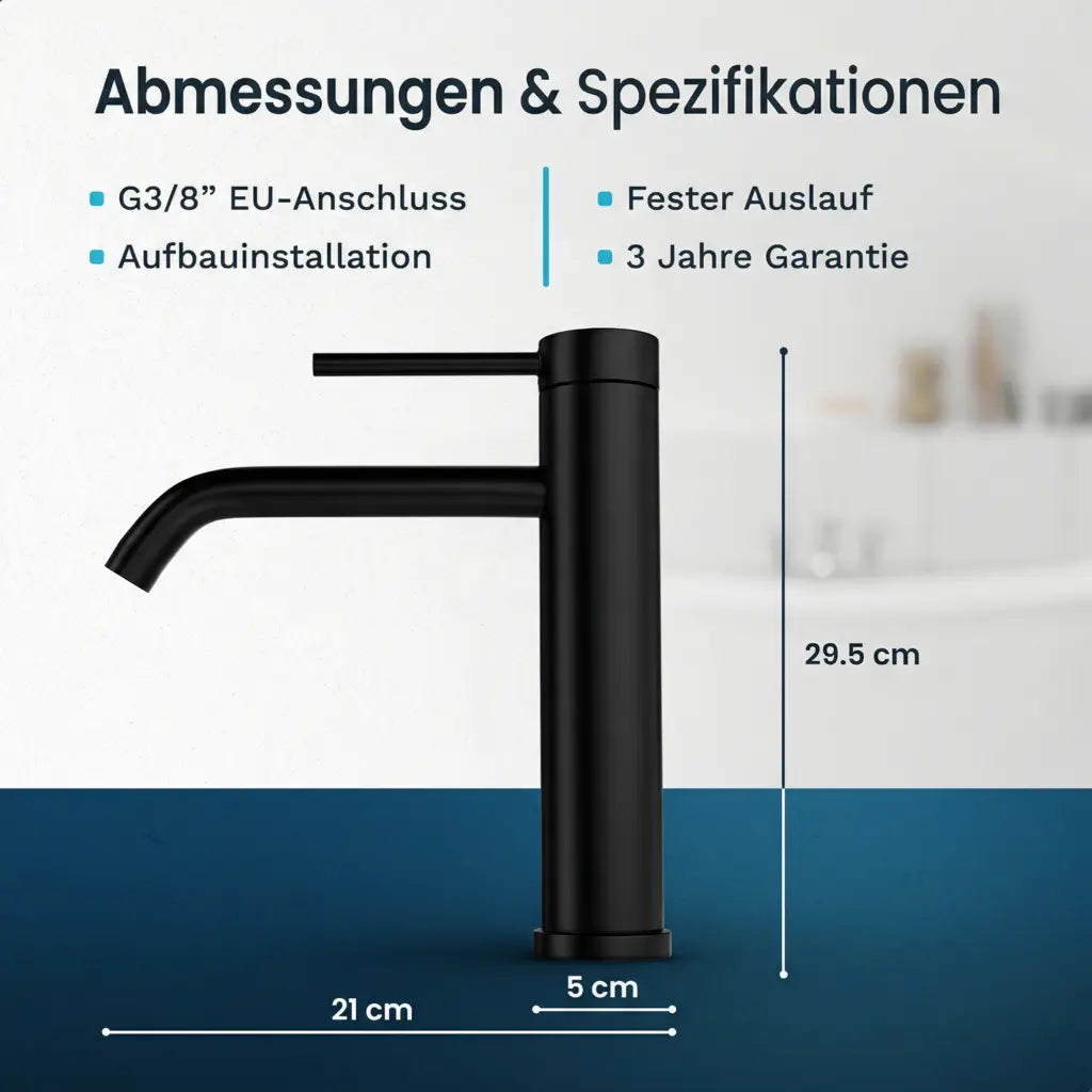 Waschtischarmatur – WC – Schwarz [NYX] - Vorbestellen