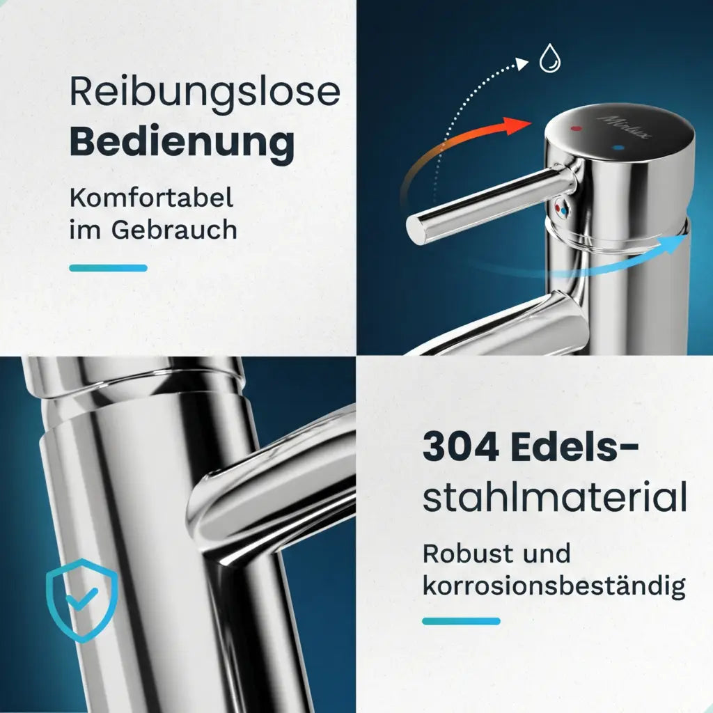 Waschtischarmatur - WC - Chrom [HELIOS]