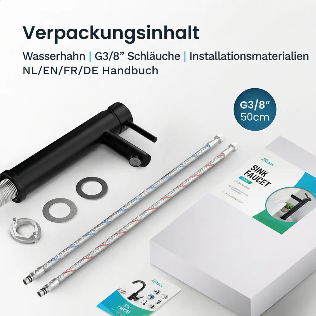 Waschtischarmatur – WC – Schwarz [EIRENE]