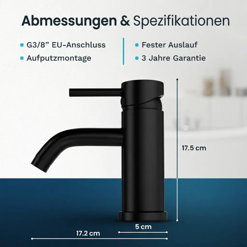Waschtischarmatur – WC – Schwarz [ARIADNE] - Vorbestellen