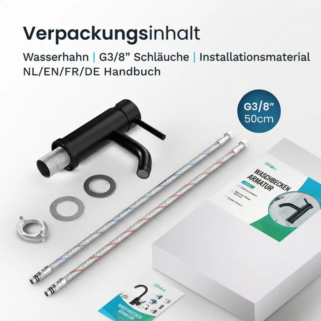 Waschtischarmatur – WC – Schwarz [ARIADNE] - Vorbestellen