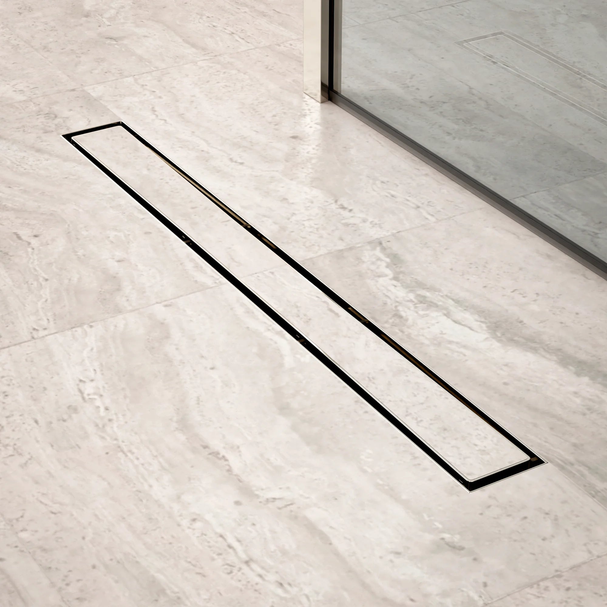 Duschrinne – 70 cm – Fliesenrost – Edelstahl – mit Flansch - Vorbestellen