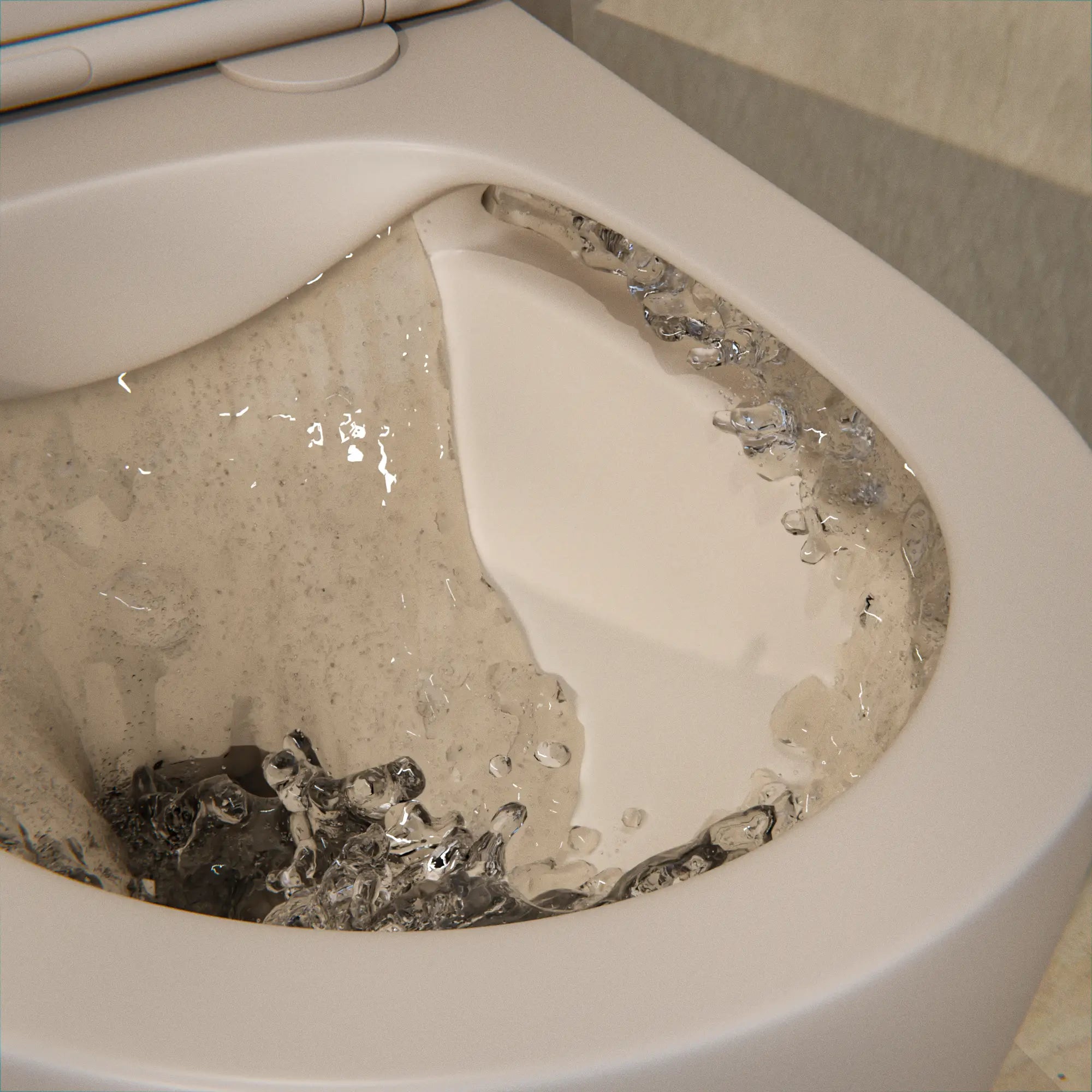 Hängendes WC Varo - Randlos - Soft-Close-Sitz - Taupe