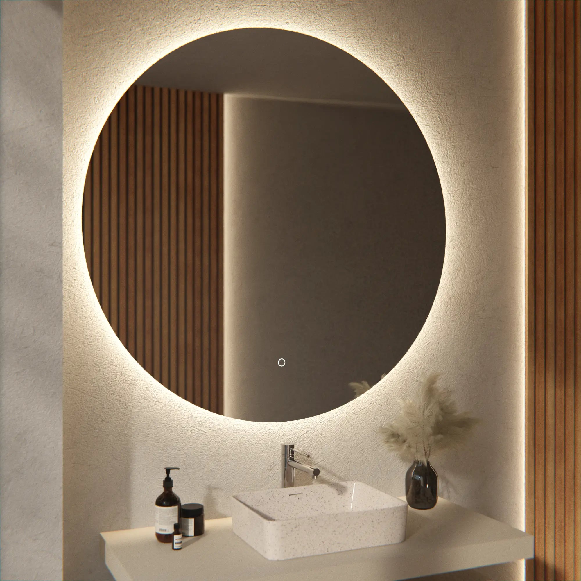 Badezimmerspiegel - Rund - 120cm – Rahmenlos