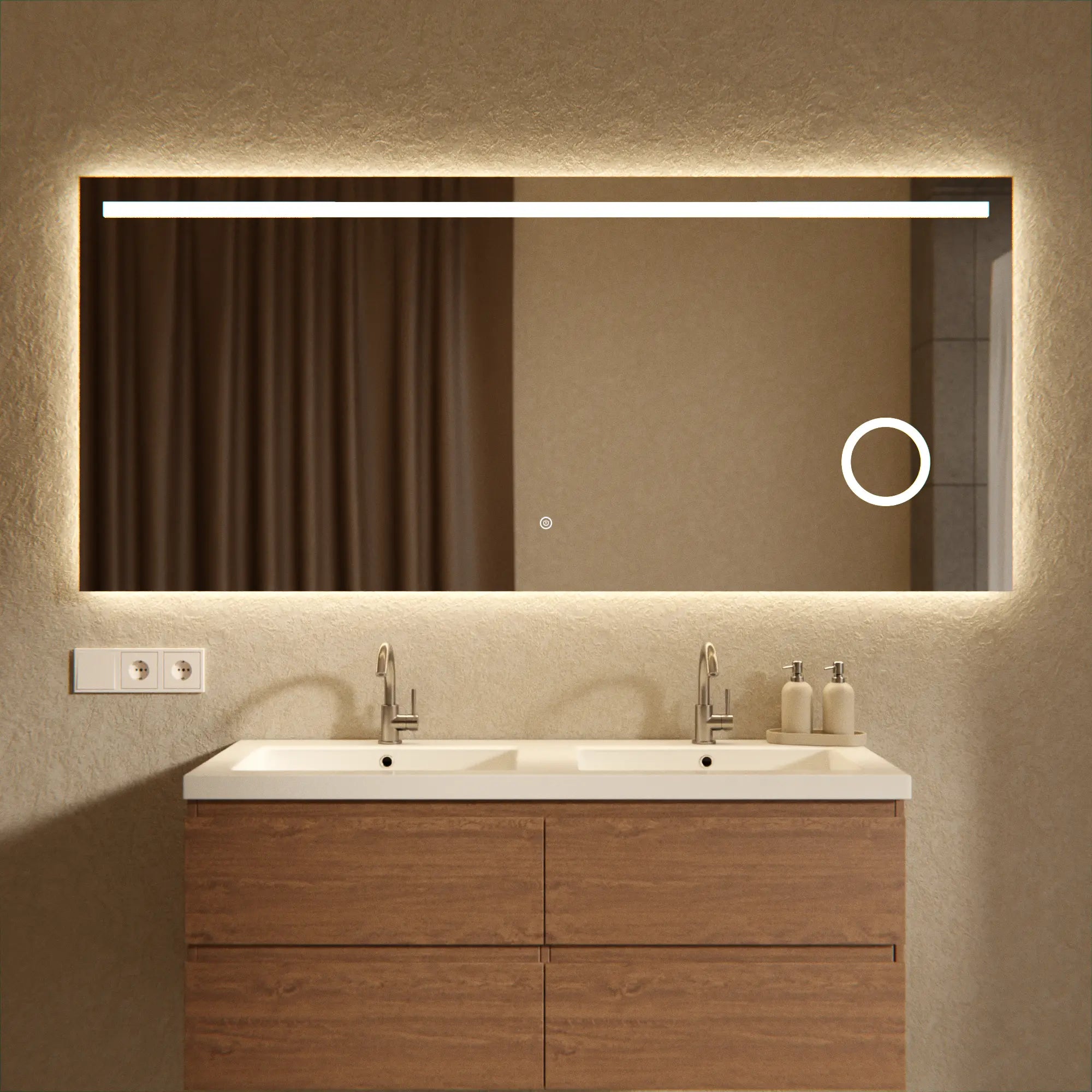 Badezimmerspiegel Rechteck – 180x80 cm – Rahmenlos