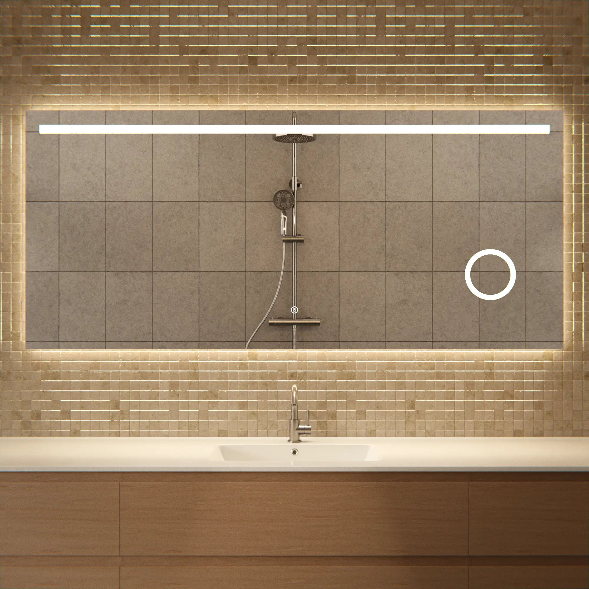Badezimmerspiegel Rechteck – 180x80 cm – Rahmenlos