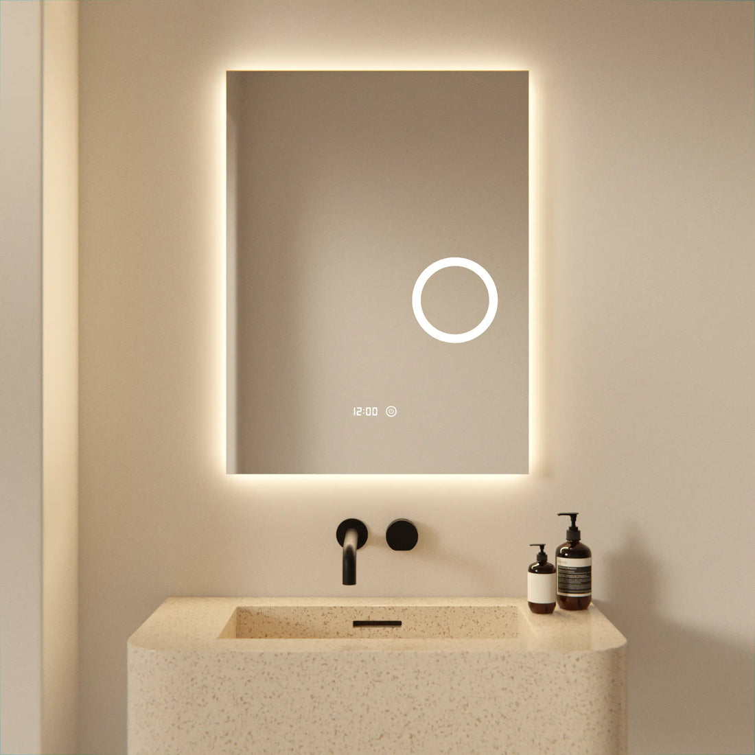 Badezimmerspiegel – 60x80 cm – Rahmenlos - Rechteck