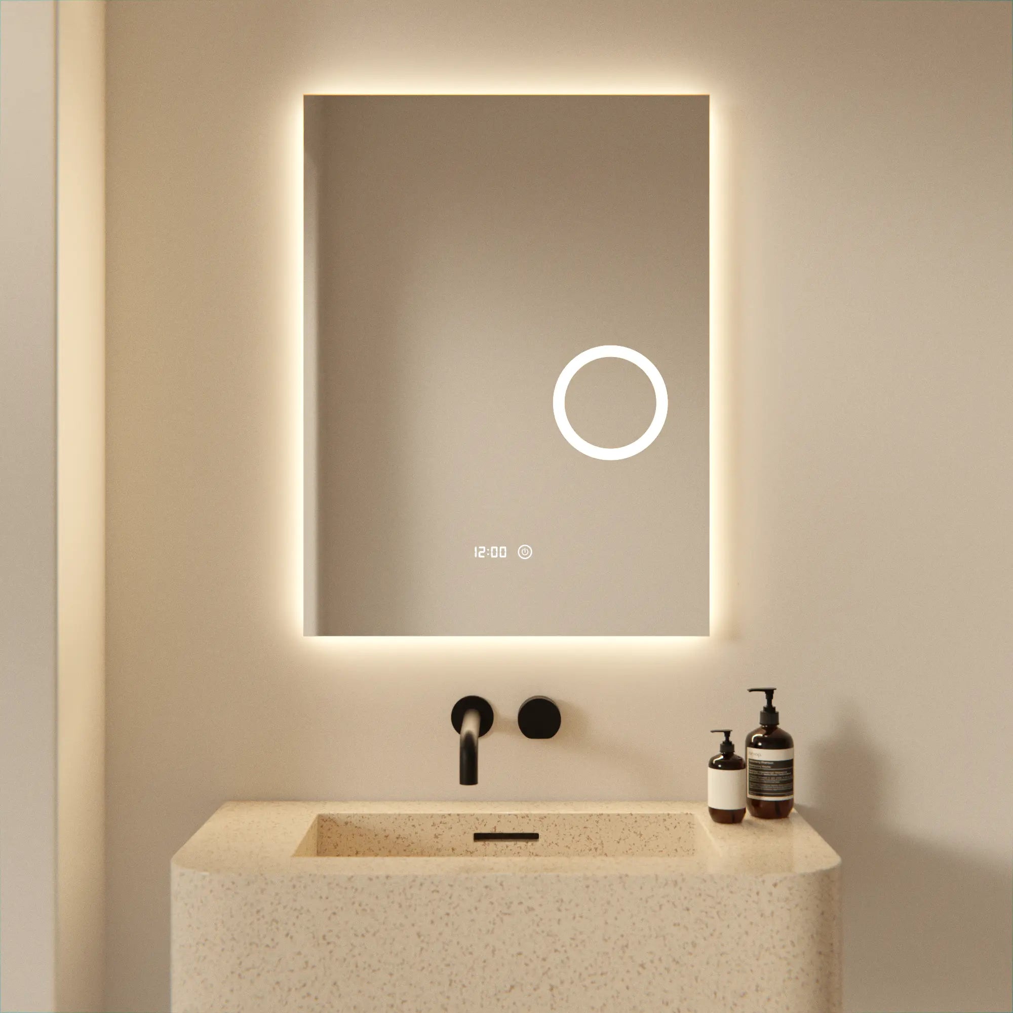 Badezimmerspiegel – 60x80 cm – Rahmenlos - Rechteck - Vorbestellen