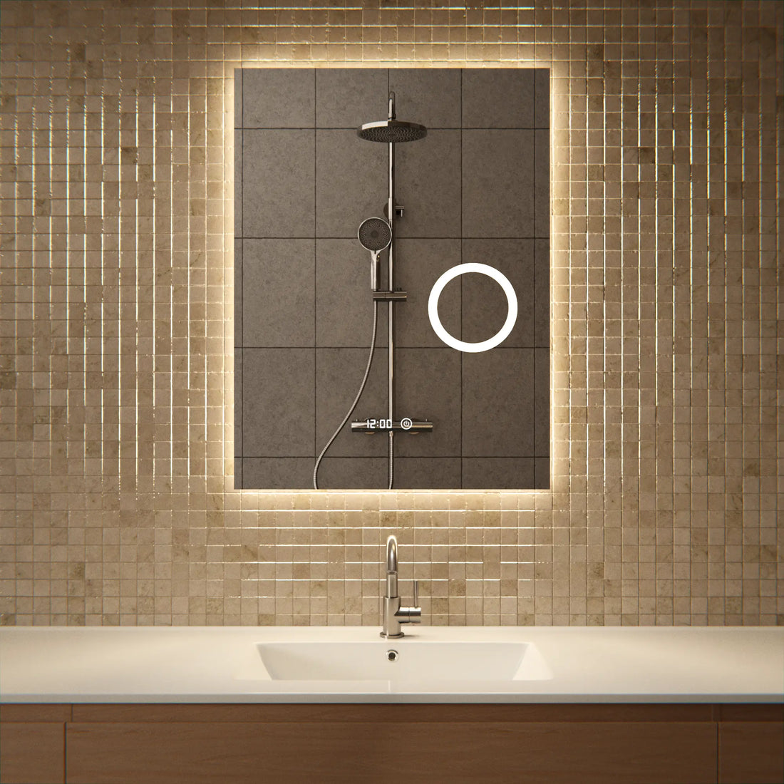 Badezimmerspiegel – 60x80 cm – Rahmenlos - Rechteck