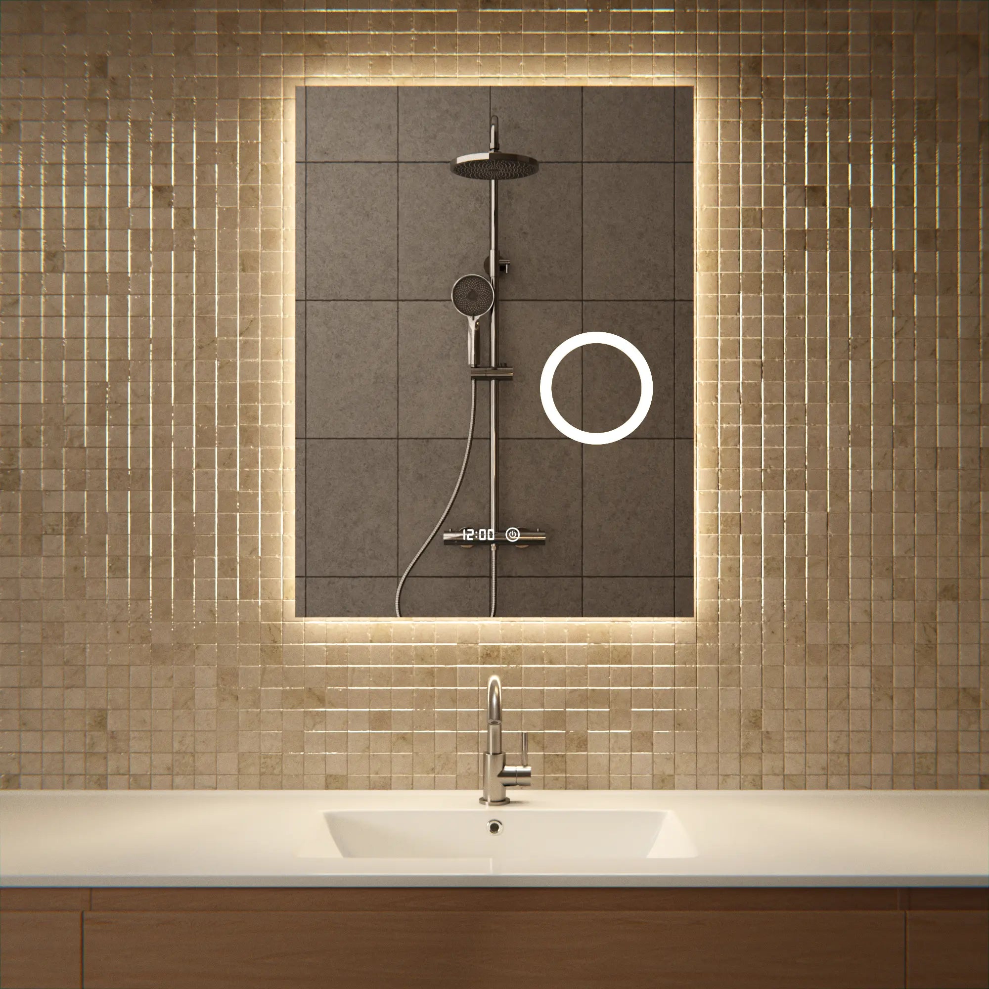Badezimmerspiegel – 60x80 cm – Rahmenlos - Rechteck - Vorbestellen
