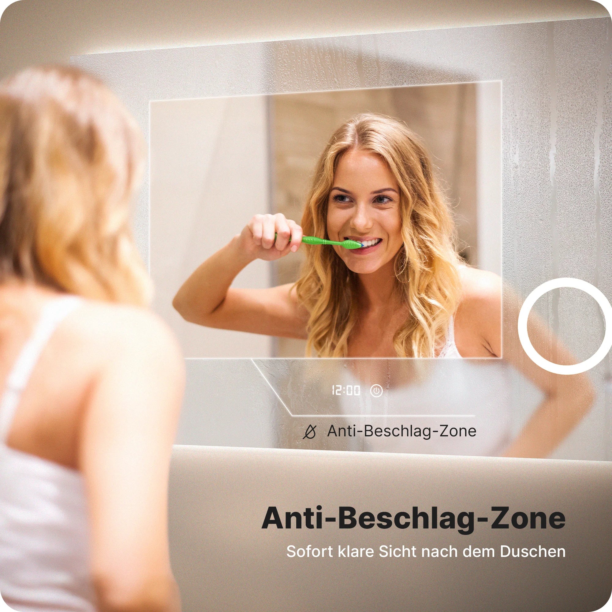 Badezimmerspiegel - 160x80cm - Rahmenlos - Rechteck