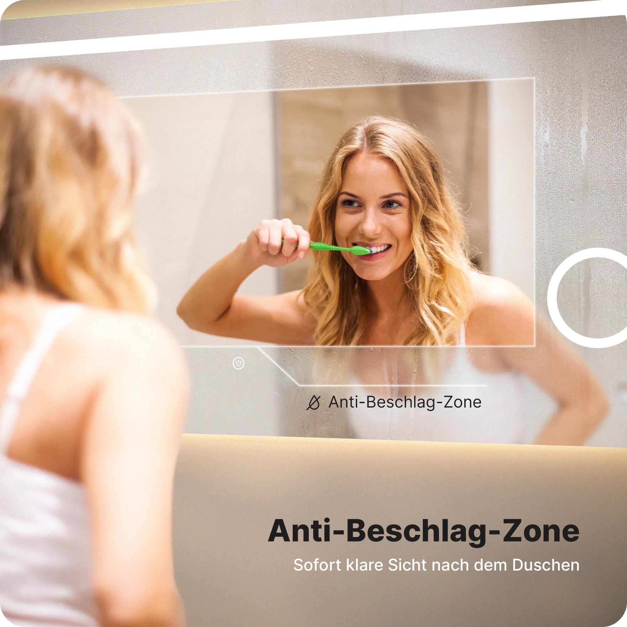 Badezimmerspiegel Rechteck – 180x80 cm – Rahmenlos