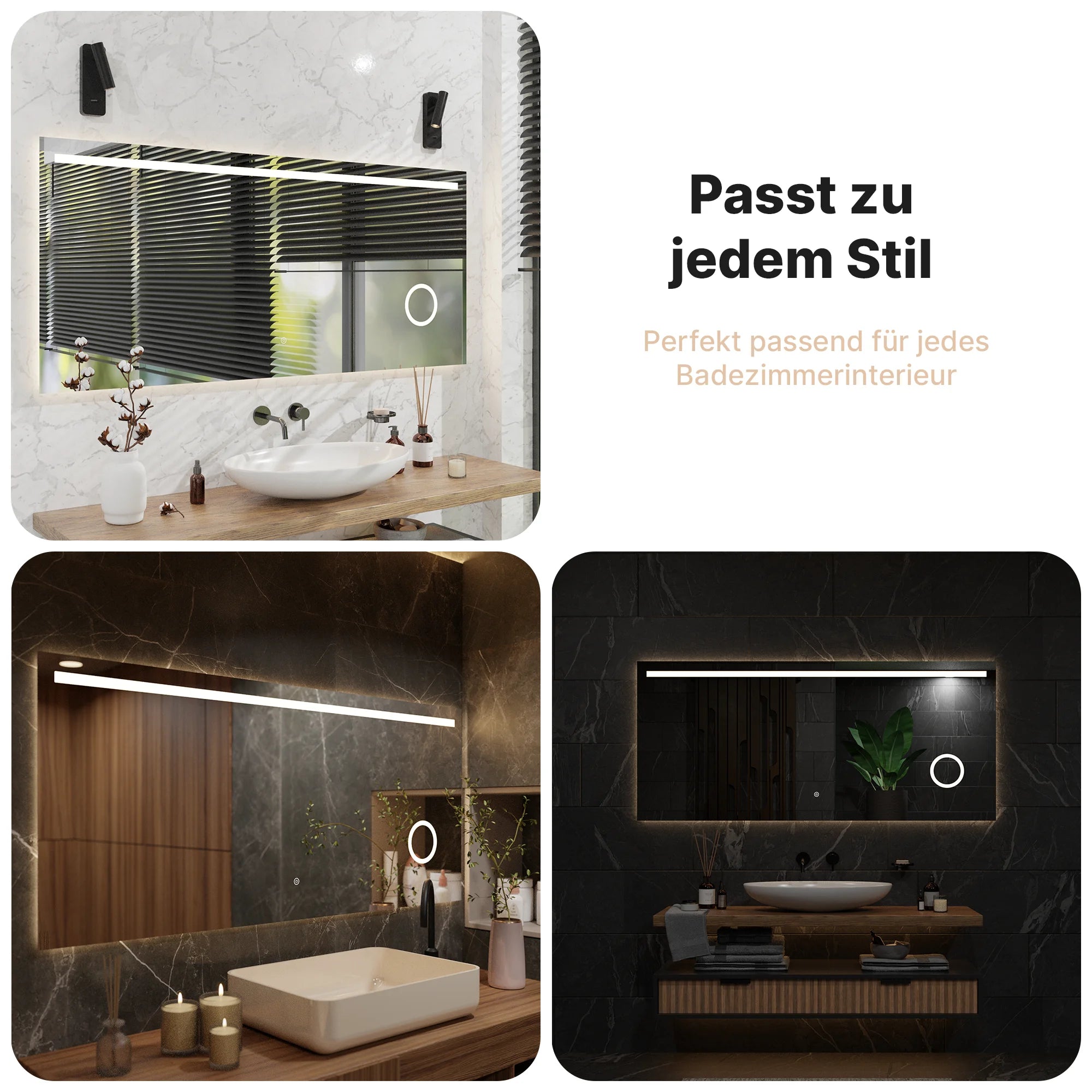 Badezimmerspiegel Rechteck – 180x80 cm – Rahmenlos