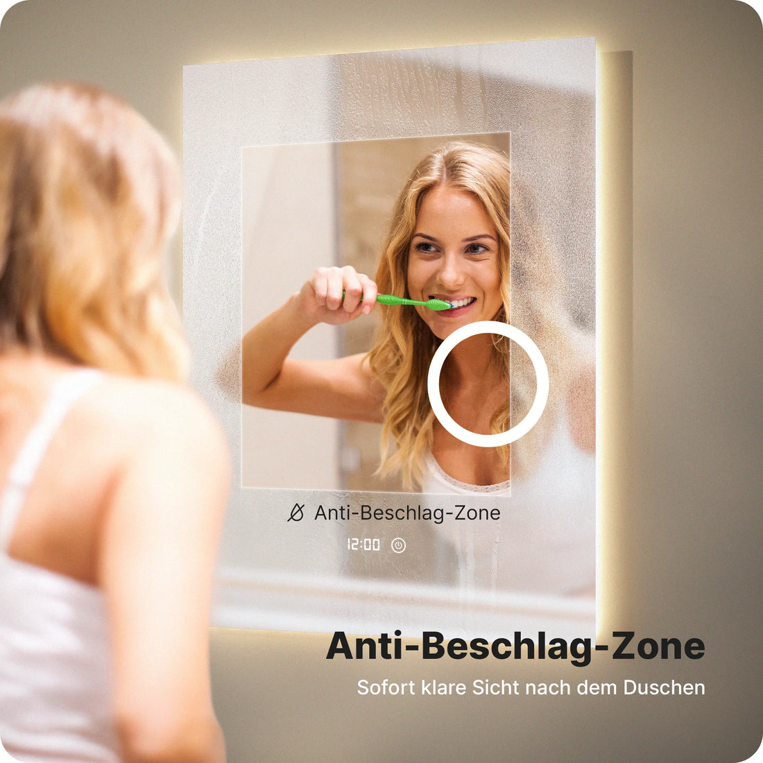 Badezimmerspiegel – 60x80 cm – Rahmenlos - Rechteck