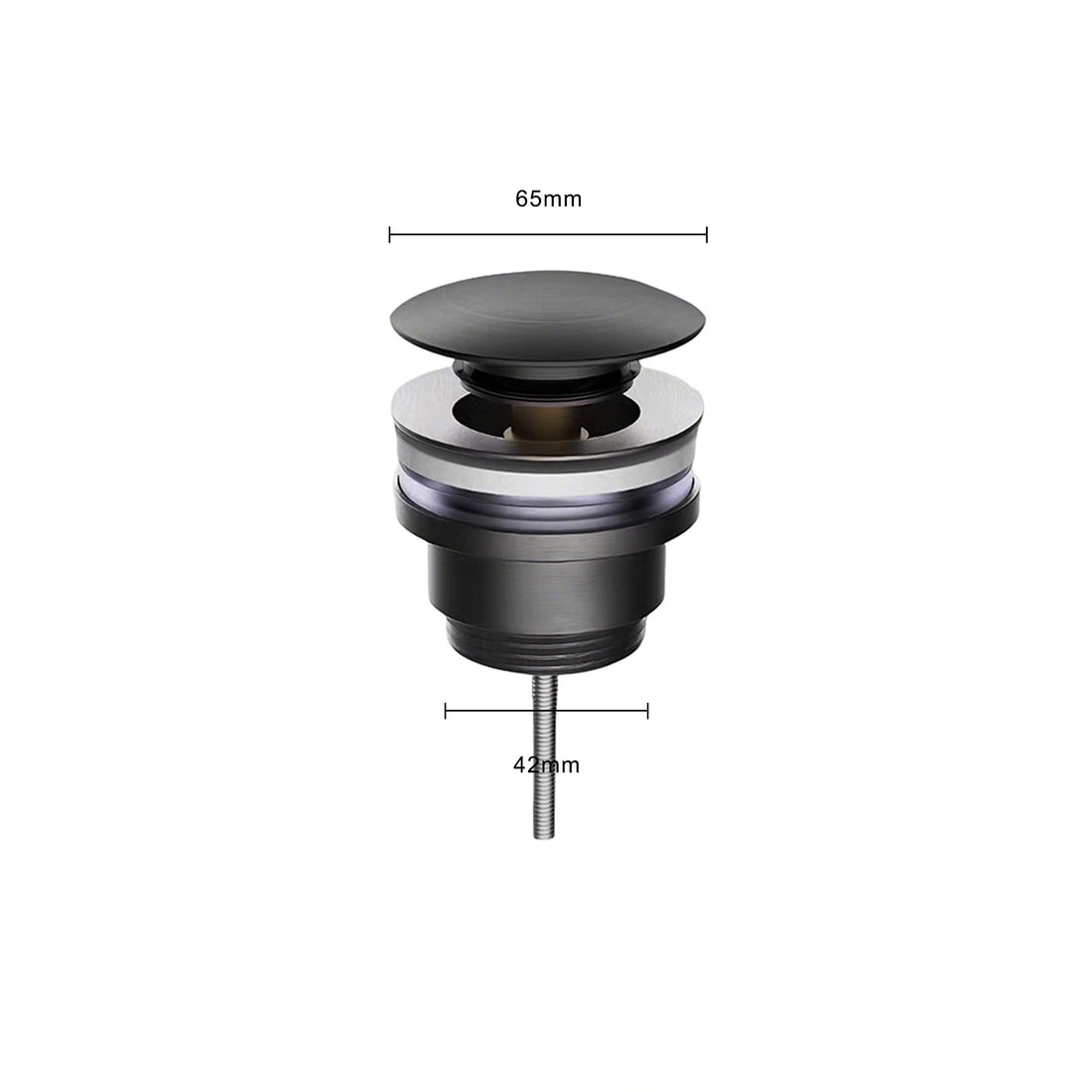 Ablaufventil Waschbecken Clickwaste – 42 mm – Mattschwarz
